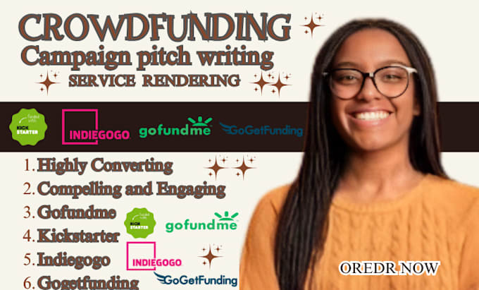 Bestseller - write crowdfunding pitch creation for gofundme, kickstarter, indiegogo promotion