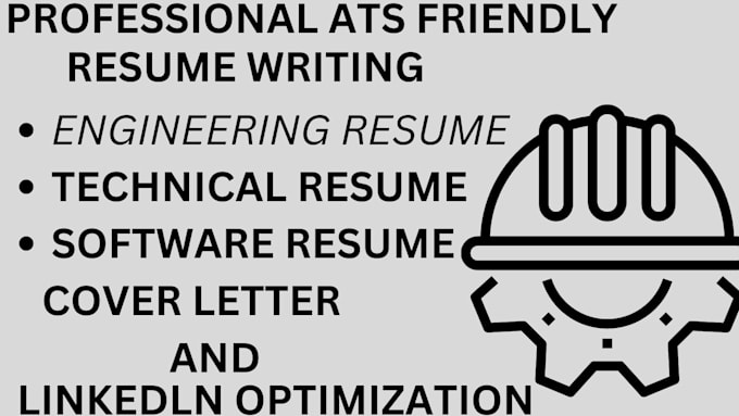 Gig Preview - Write engineering resume, software resume, technical resume and cover letter