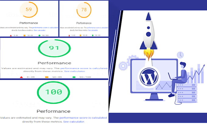 Gig Preview - Optimize your wordpress site speed and boost your pagespeed score 91 to 100