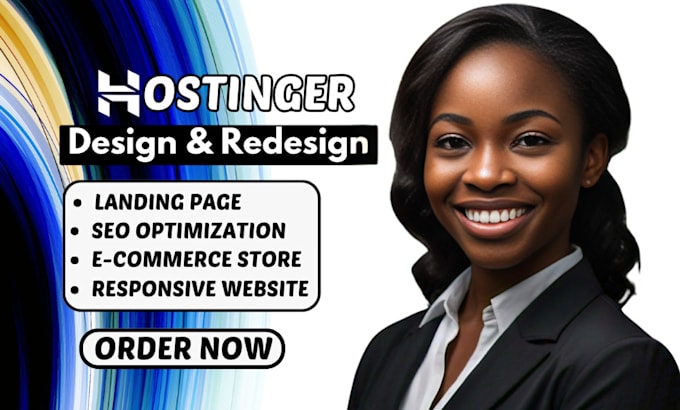 Gig Preview - Hostinger website design hostinger website redesign develop godaddy