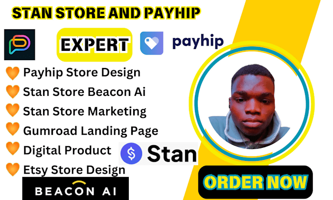 Gig Preview - Setup and cutomize payhip ecommerce store, payhip digital products, stan store