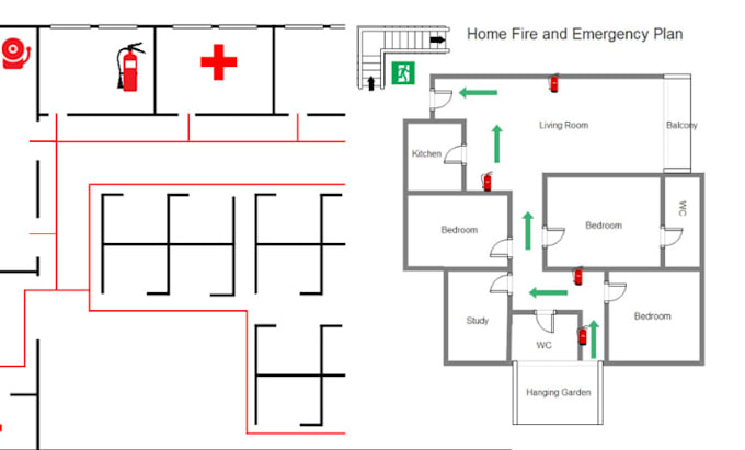 Gig Preview - Do fire evacuation plan, escape plan, and exit plan for USA states, los angeles