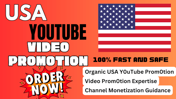 Gig Preview - Do organic USA youtube promotion, video promotion, channel growth monetization