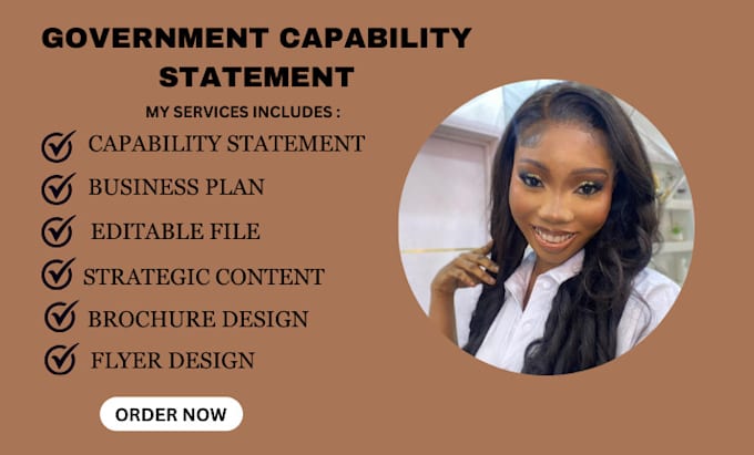 Gig Preview - Design an effective government capability statement and capability statement