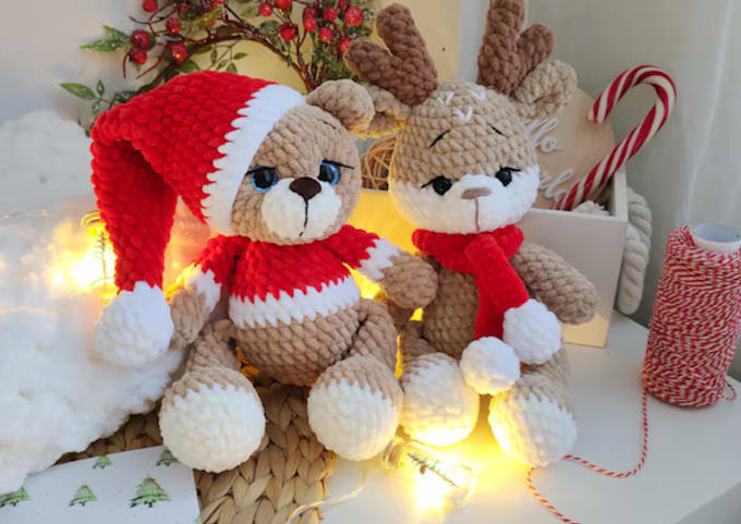 Gig Preview - Write christmas amigurumi crochet pattern with picture and video tutorials, etsy