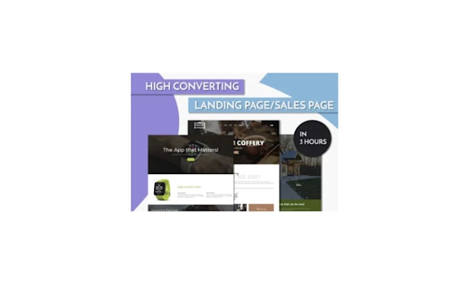 Gig Preview - Design a high converting landing page for your business