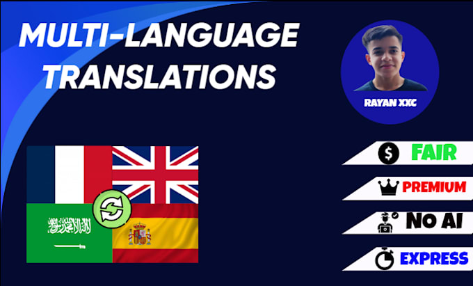 Gig Preview - Accurate translation ensuring clarity and communivation