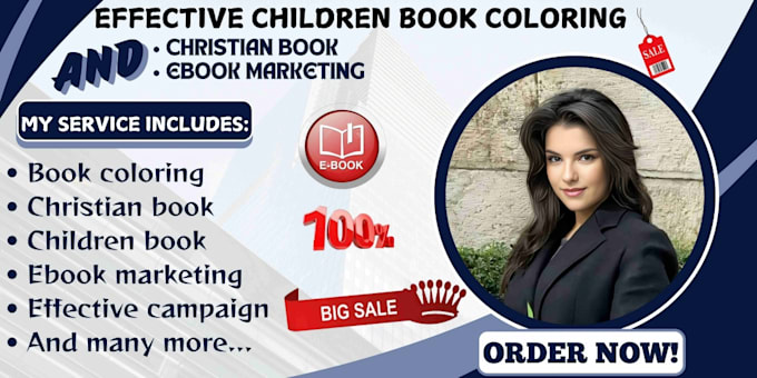 Gig Preview - Do effective children coloring book promotion ebook marketing christian book