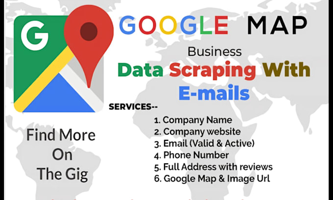 Gig Preview - Provide google maps data scraping