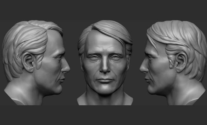 Bestseller - sculpt 3d bust, 3d head, 3d mask, 3d face for realistic 3d character model