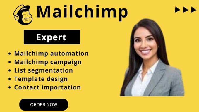 Gig Preview - Be your mailchimp expert, import contact design email template landing page form