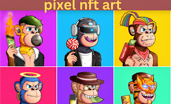 Gig Preview - Create custom pixel nft art, cartoon for nft animation, nft collection, game