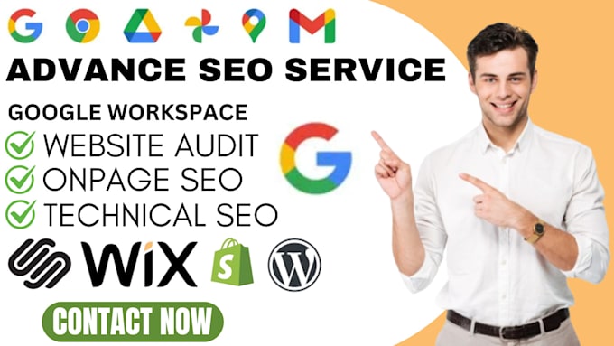 Gig Preview - Setup google workspace with your shopify, wix, squarespace, wordpress