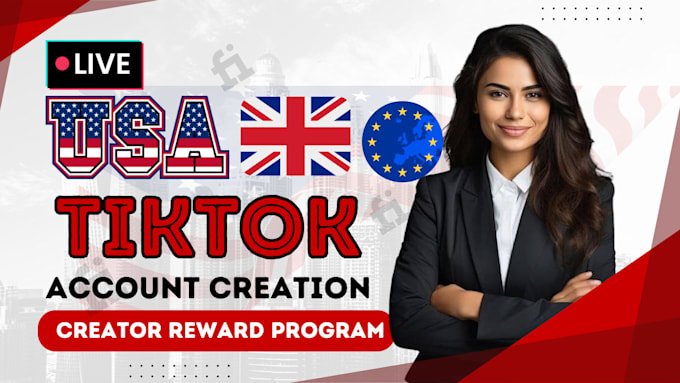 Gig Preview - Create USA tiktok account, tiktok USA affiliate, tiktok business center account