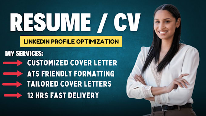 Gig Preview - Professional resume writing executive resume cover letter design ats resume