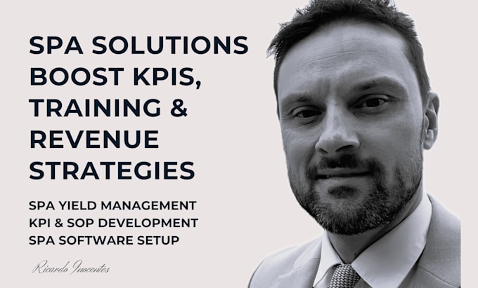 Gig Preview - Optimize your spa with kpis, training, yield strategies, and software solutions