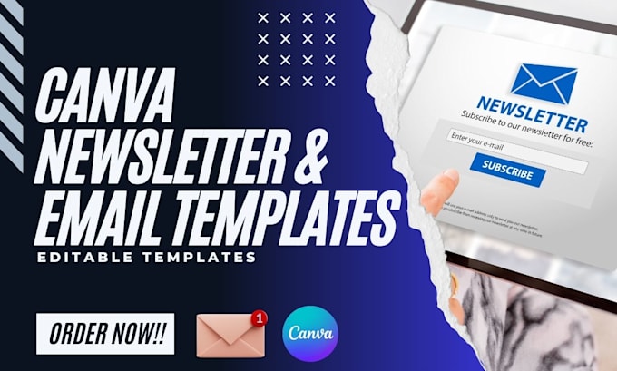 Gig Preview - Design editable newsletter and email template on canva, email newsletter