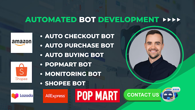 Gig Preview - Build automated checkout bot, auto purchase bot, popmart bot, auto buying bot