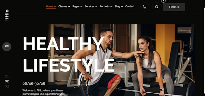 Gig Preview - Create modern fitness, gym, yoga, fitness trainer, coach website