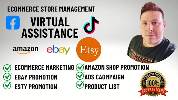 Gig Preview - Be your virtual assistant on ecommerce stores ebay esty amazon shopify promotion