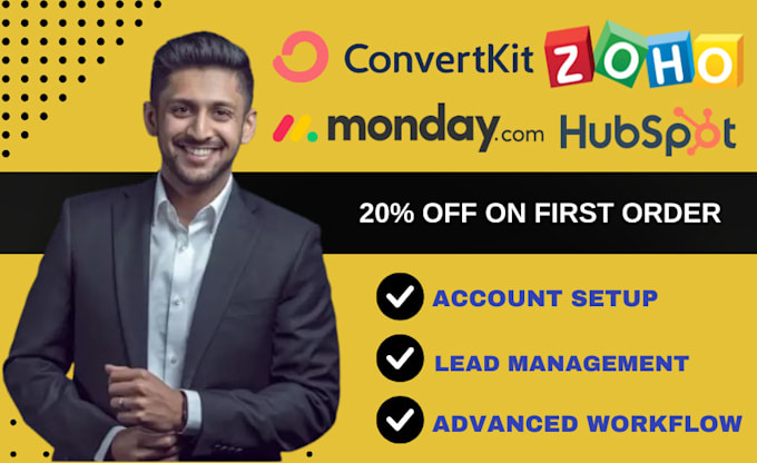 Bestseller - setup convertkit, hubspot, zoho, monday, aweber, pipedrive, salesforce,