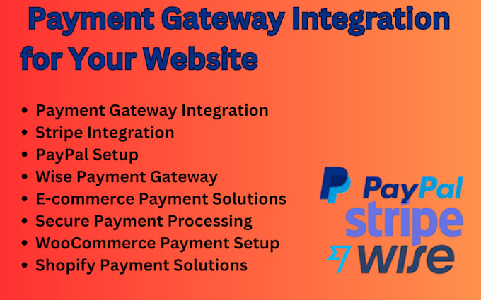 Gig Preview - Payment gateway integration woocommerce, wordpress shopify payment integration