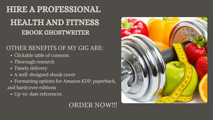 Gig Preview - Be your ghostwriter, ebook writer for health and fitness ebook, medical writing