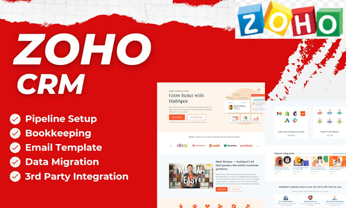 Gig Preview - Be your zoho expert zoho books zoho crm zoho campaigns zoho sites zoho desk zoho