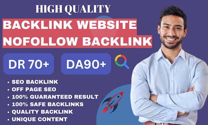 Gig Preview - Backlink website to high da 90 DR 70 website offpage seo nofollow link building