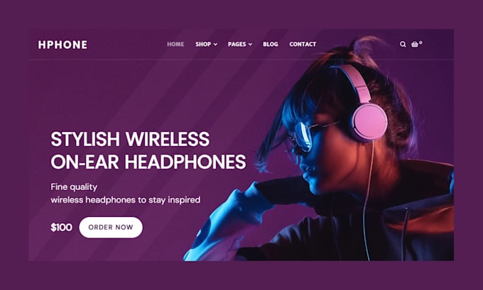 Gig Preview - Design wireless headphone store electronic store electronic accessories store