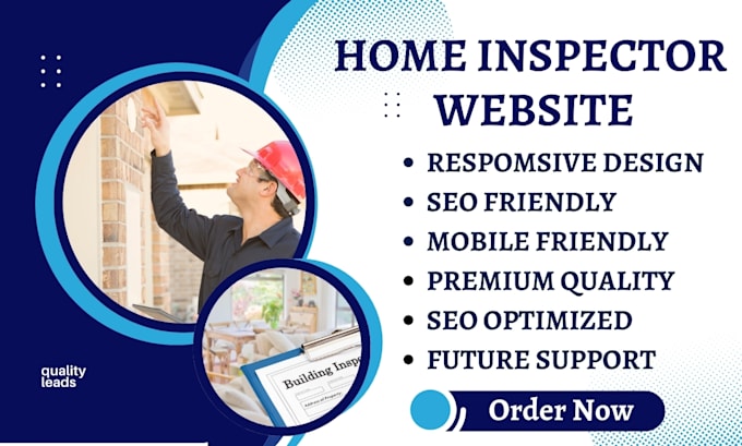 Gig Preview - Design home inspector website, home improvement, home insurance website