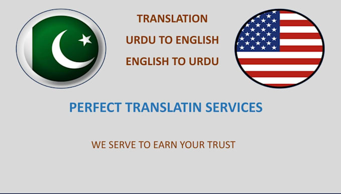 Gig Preview - Do   english to urdu and urdu to english translation