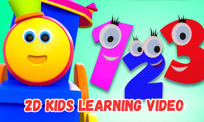 Gig Preview - Create best colorful 2d, 3d animation kids learning videos