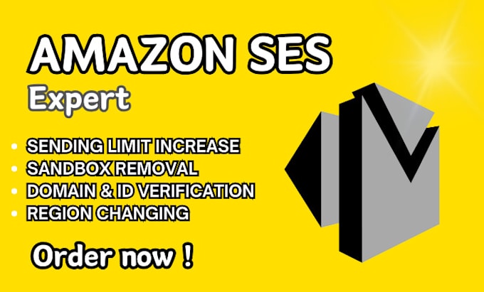 Bestseller - create amazon ses account sandbox removal, increase sending quota, aws ses limit