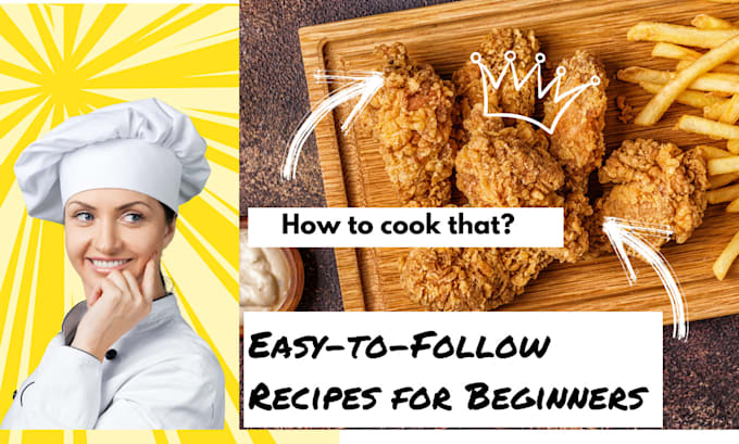 Gig Preview - Create easy to follow recipes for beginners with minimal ingredients