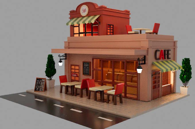 Gig Preview - Creat 3d isometric buildings and house design with rendering