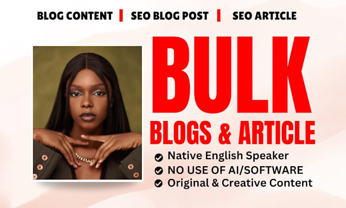 Gig Preview - Be bulk SEO website content writer, articles and blog posts writer