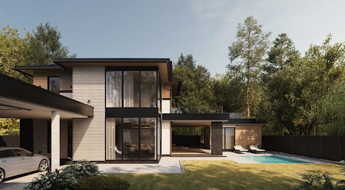 Gig Preview - Do 3d architectural exterior render in 3ds max, corona renderer and d5 render