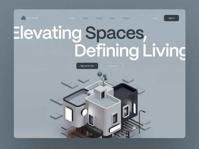 Gig Preview - Architecture ai design tool website landing page