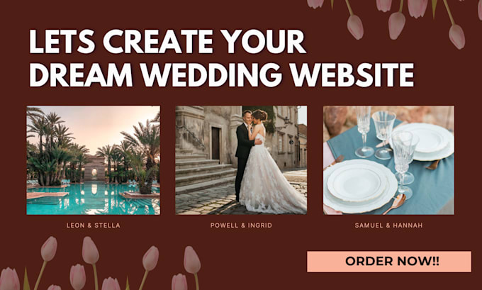 Gig Preview - Create an event wedding website for invitation, rsvp,