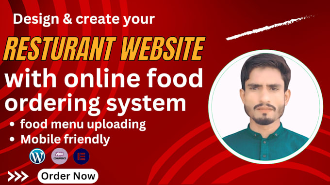 Gig Preview - Design your resturant website with online ordering system