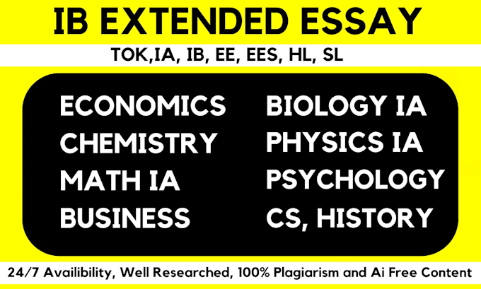 Gig Preview - Urgent help in essay writing, ia, ib, hl, sl, extended