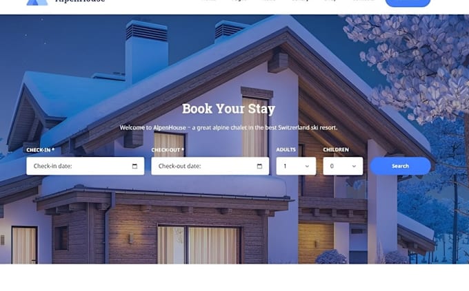 Bestseller - design vacation rental website, short term rental, hotel booking website