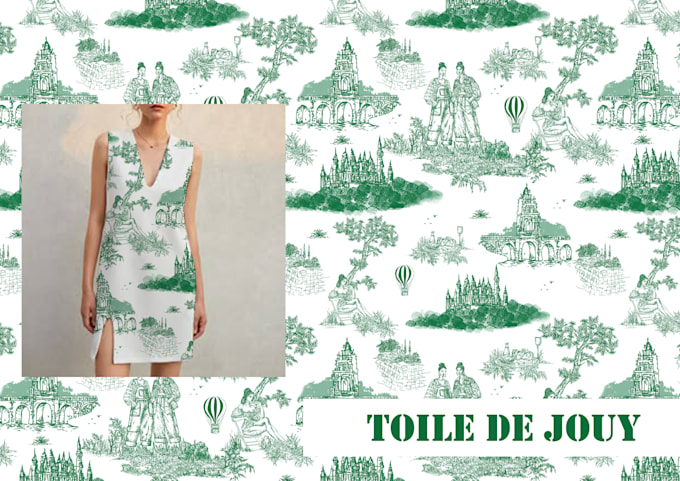 Gig Preview - Create traditional toile de jouy with modren elements