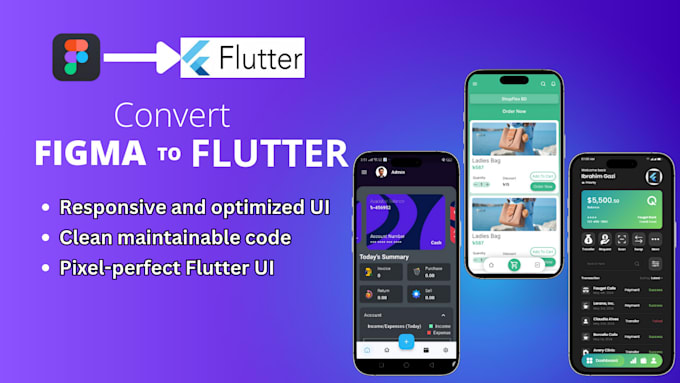 Bestseller - design responsive flutter apps convert figma to flutter