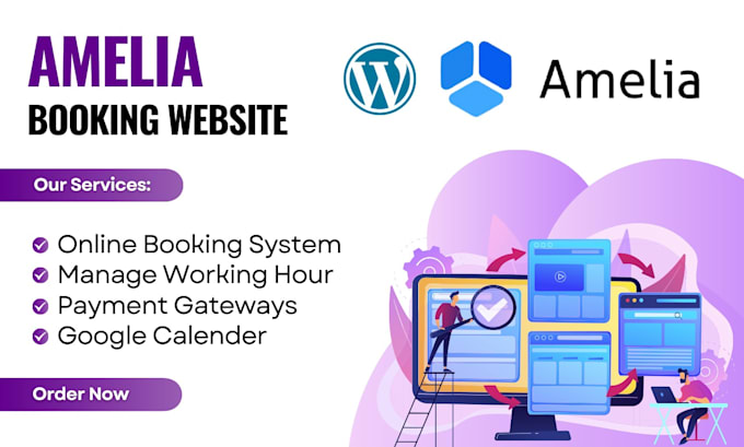 Gig Preview - Install amelia booking plugin and create appointment booking website with amelia