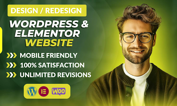 Gig Preview - Create wordpress website design, website redesign and elementor design