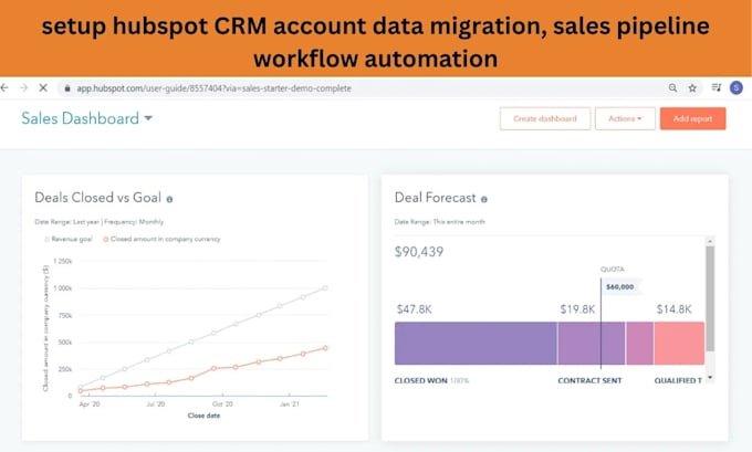 Gig Preview - Setup hubspot CRM account data migration, sales pipeline workflow automation