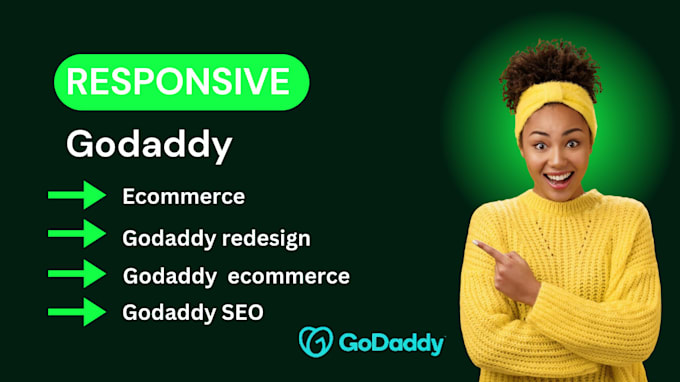 Gig Preview - Godaddy website design godaddy website redesign develop godaddy