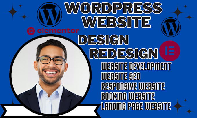 Gig Preview - Create  wordpress website design or  redesign website seo or development